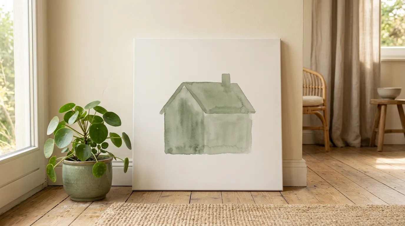 House Illustration Canvas