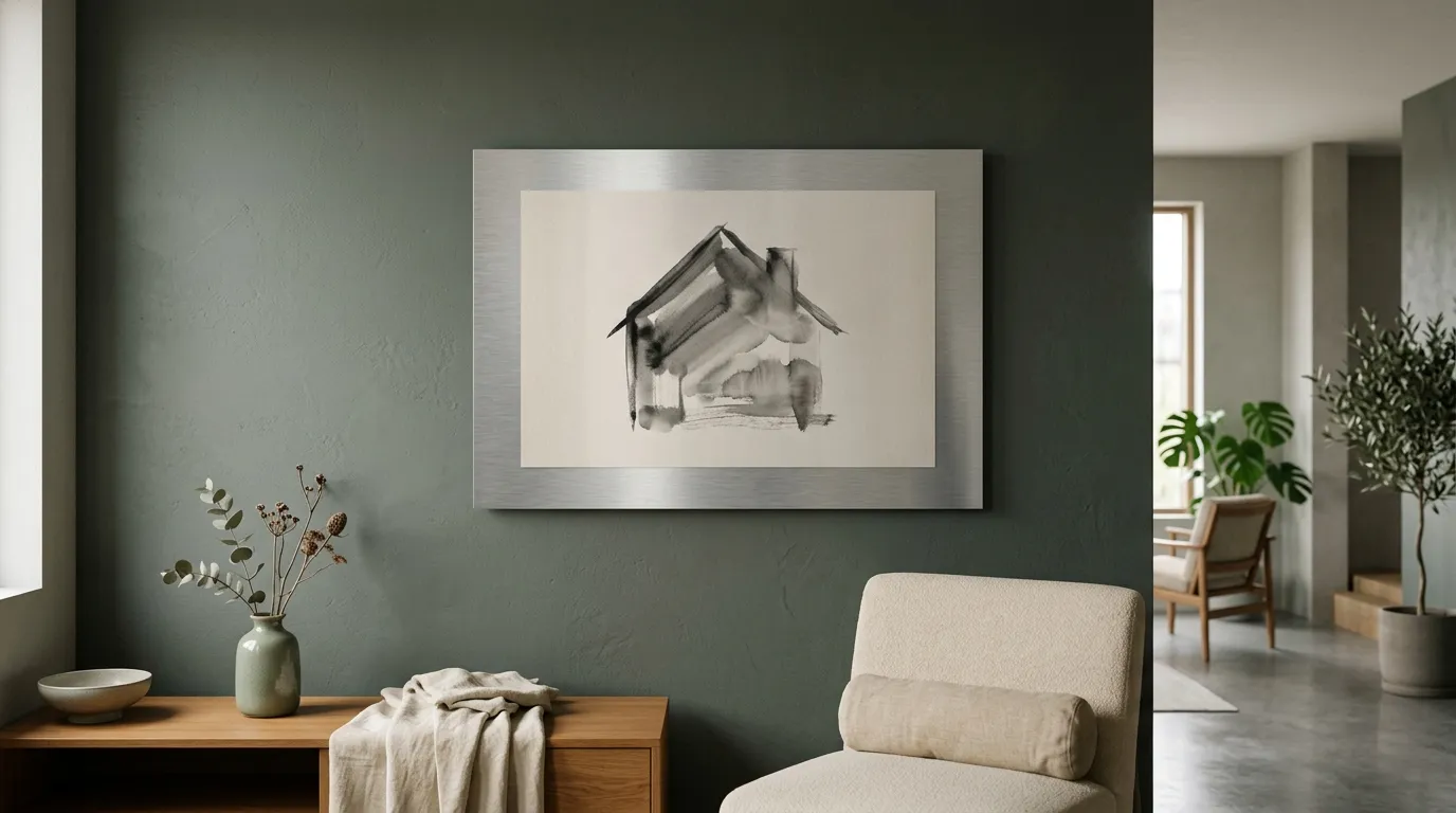 House Illustration Metal Print