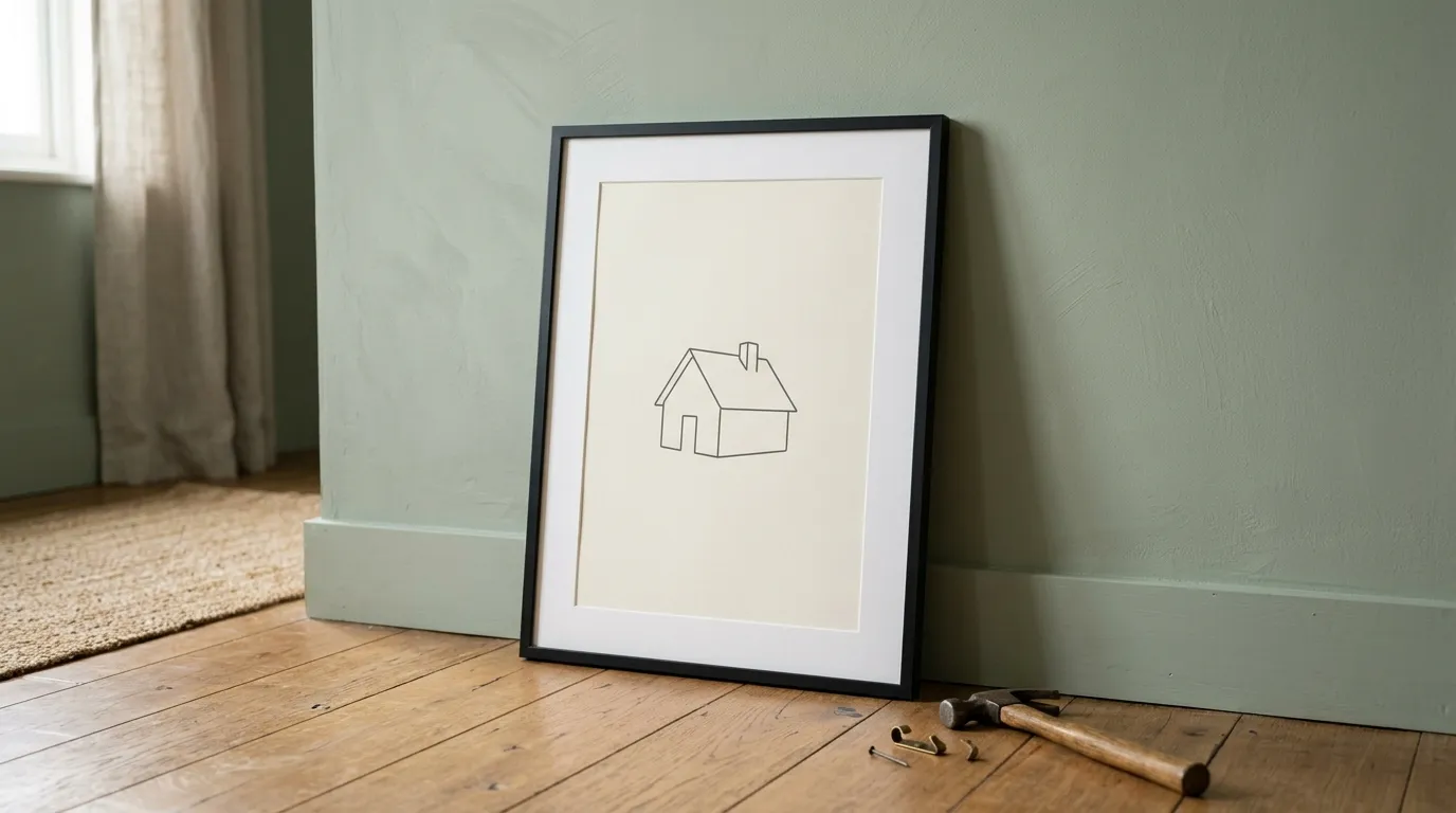 Framed House Illustration Print